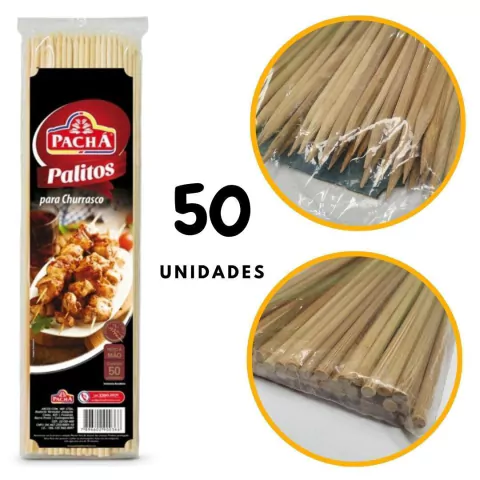 Palito de Bambu Espeto Churrasco Cabo de Pirulito﻿