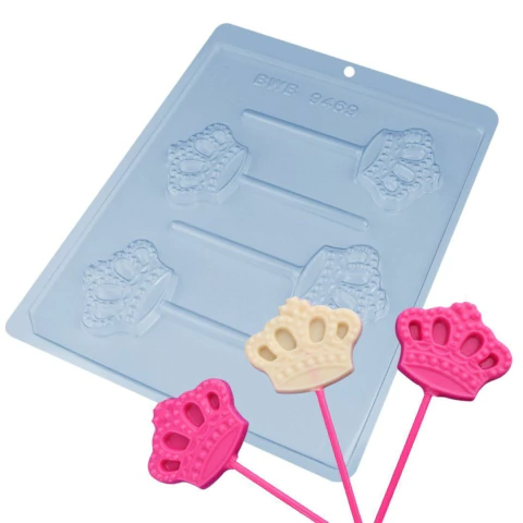 Forma de Acetato Pirulito Coroa da Rainha 6cm - comprar online