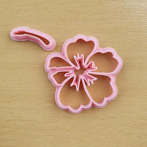 Cortador 3d Flor de Hibisco Tropical Moana 5cm