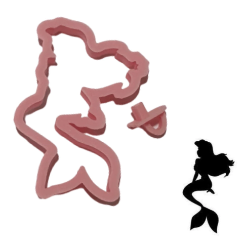 Cortador Silhueta Sombra Sereia Biscoito Pasta Americana