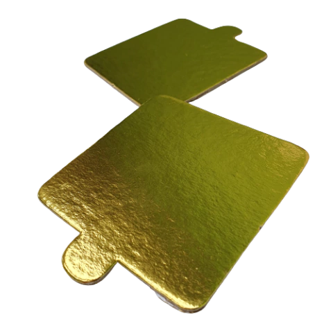 Porta Doce Base Laminada Quadrada Suporte Doces Finos 8X8Cm