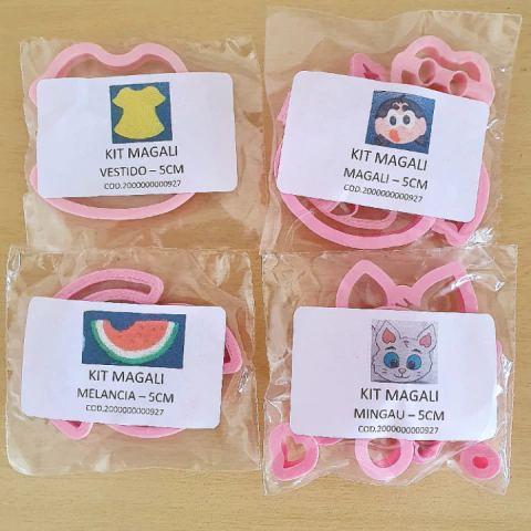 Kit Cortadores Personagem e Melancia 5cm para Pasta Americana