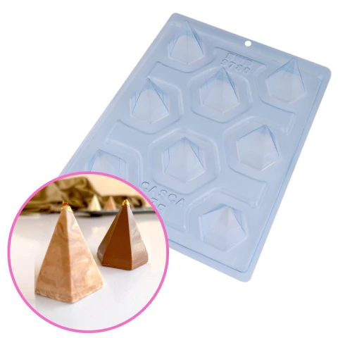 Forma de Acetato Especial Trufa Pirâmide 6 Faces Doces Finos - comprar online