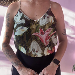 Blusa de alcinha estampada - TAM M