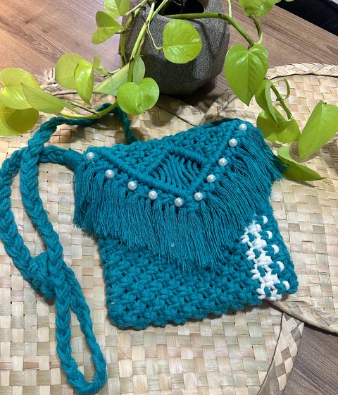 Bolsa Transversal Azul Petróleo