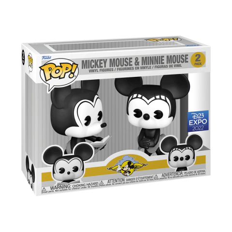 Funko Pop Disney Mickey Mouse e Minnie Mouse 2 Pack Detalhe