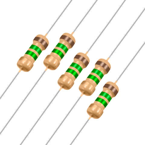 Resistencia 1.5 M? | 1/4W Carbón x5 unidades - comprar online