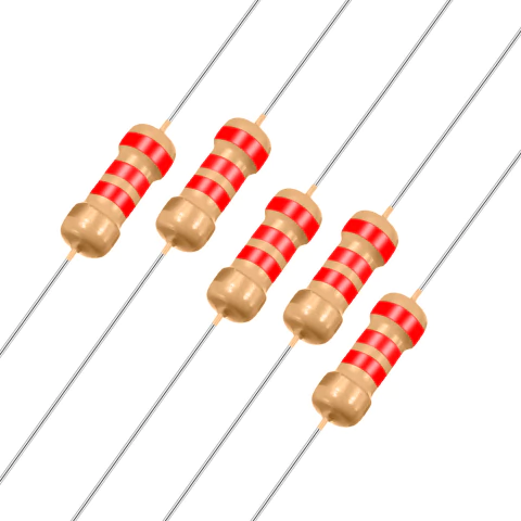 Resistencia 2.2 k? | 1/4W Carbón x5 unidades - comprar online