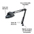 Imagen de Lampara con Lupa Brazo Articulado Lente 4" Blanca | FullEnergy