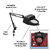 Lampara con Lupa Brazo Articulado Lente 4" Negro | FullEnergy