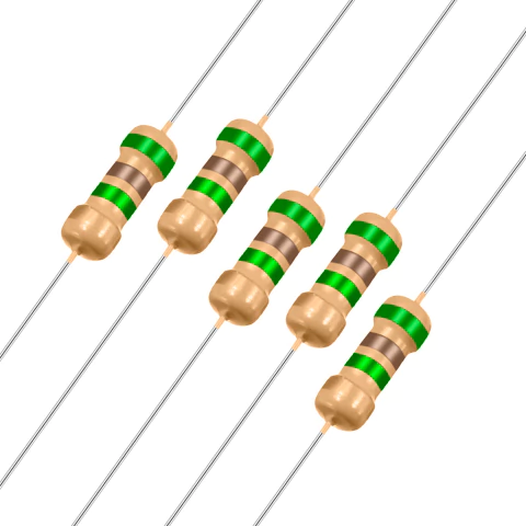 Resistencia 5.1 M? | 1/4W Carbón x5 unidades - comprar online