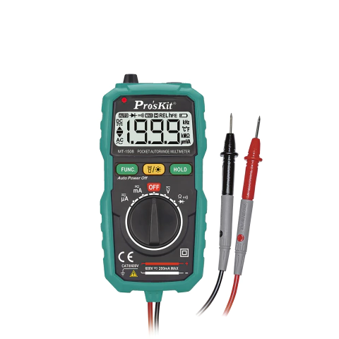 MT-1508 Tester Multímetro Digital Autorango 600V - 200mA | Pro'sKit