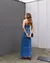 Saia Longa Jeans Abertura Frontal Passador Cinto - loja online