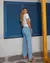Calça Jeans Reta Barra a Fio