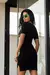 Vestido Curto Canelado Gola U Recorte Frontal - comprar online