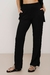 Calça Reta Crepe Elegante com Fendas - Selenne Shop