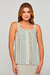 Imagem do Blusa Regata Linho Premium Listrada Bordado