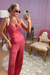 Conjunto Tricot Calça Forrada e Cropped Decote V - comprar online
