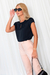 Blusa Crepe Caimento Leve, Decote Gota e Zíper de Metal - comprar online