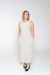 Vestido Linho Cru Bruna: Fenda Lateral e Bolsos Frontais - comprar online