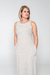 Vestido Linho Cru Bruna: Fenda Lateral e Bolsos Frontais - loja online