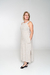 Vestido Linho Cru Bruna: Fenda Lateral e Bolsos Frontais
