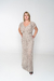 Vestido Longo com Fendas Laterais e Manga Babado - Selenne Shop