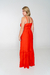 Vestido Longo Alças Finas e Amarração na Cintura em Viscose - Selenne Shop