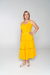 Vestido Midi Bordado Decote Discreto Renda Olivia
