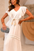 Vestido Longo Débora Delicado: Babado e Ajuste na Cintura - Selenne Shop