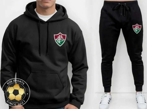 Conjunto de Moletom Masculino Fluminense - Preto - comprar online