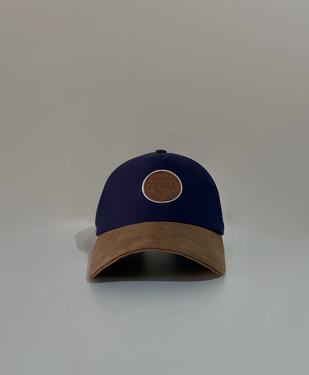 Gorra Cuero y Lona P - AZUL-Trucker
