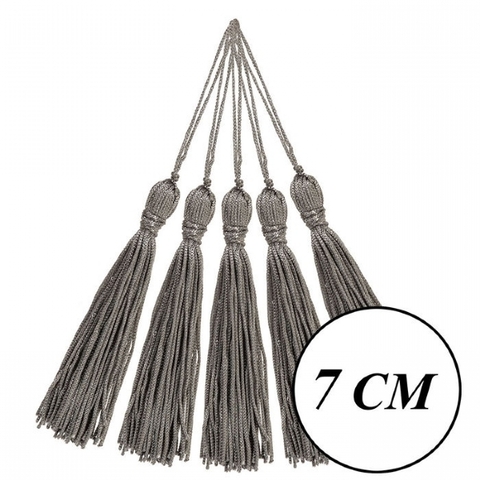 TASSEL CINZA ESCURO 307 7CM 5UN