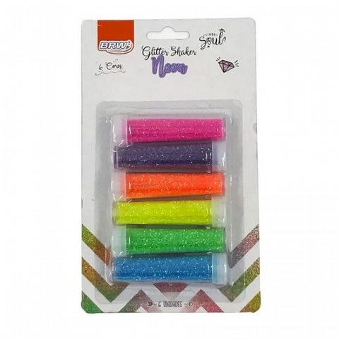 GLITTER SHAKER NEON 06 CORES 7G
