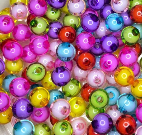 MIÇANGA ACRILICA COLORIDAS 10MM C\85GR APROX 87U