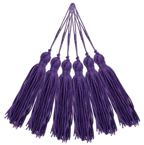 TASSEL ROXO 7CM 5UN