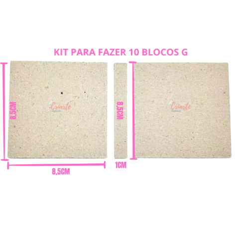 HORLLE PARA BLOCO ADESIVADO G 76X76 10 KITS (20 capas + 10 lombadas )