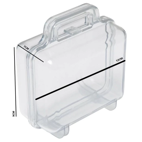 MALETINHA ACRÍLICA TRANSPARENTE TRADICIONAL 12x9x7