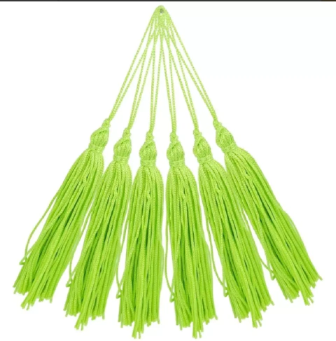 TASSEL VERDE CLARO 7CM 5UN