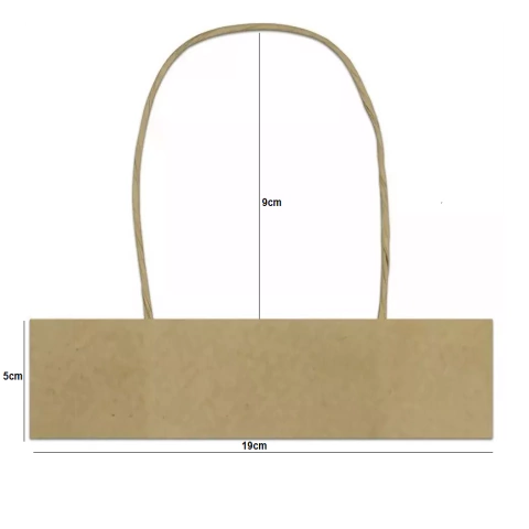 Alça de Papel Torcido Kraft 100u