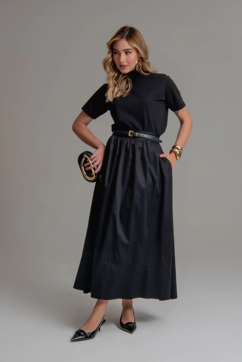 Saia Midi - Preta - comprar online