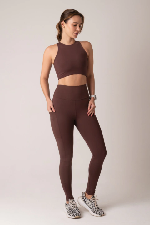 Legging Flow Marrom - Athleisure