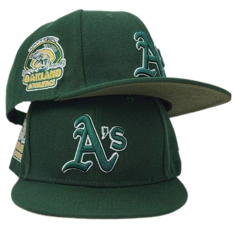 Oakland Athletics Side Patch Script Dark Green Snapback - New Era