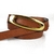 CINTO FINO DOURADO FACE 100% COURO OFF/CARAMELO - comprar online