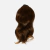 Aplique Rabo Cabelo Humano Ondulado Marrom 30cm