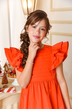 Vestido Thaís Vermelho Tomate - Querida Menina - Loja On-line