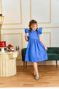 Vestido Thaís Azul - Querida Menina - Loja On-line