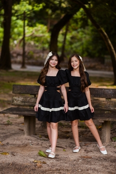 Vestido Flor Preto - Querida Menina - Loja On-line