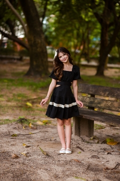 Vestido Flor Preto