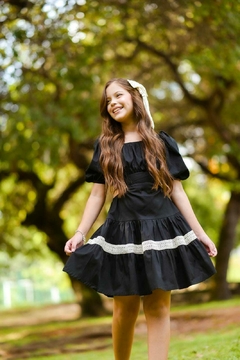 Vestido Flor Preto - comprar online